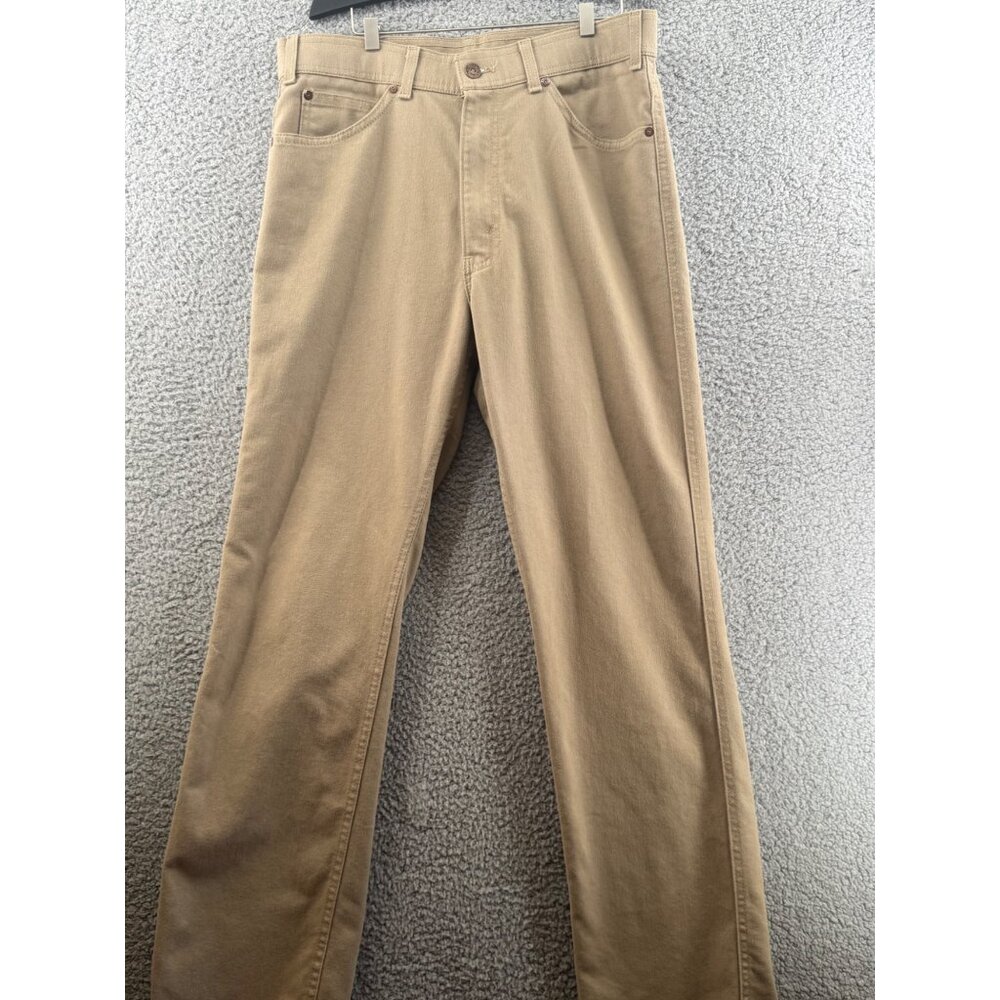 Vintage 80's Levis White Tag Beige Straight-Leg Pants  Size 34x32